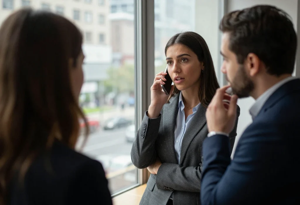 Una reunión laboral con los candidatos y el reclutador durante un proceso de búsqueda de empleo y reclutamiento de personal.
