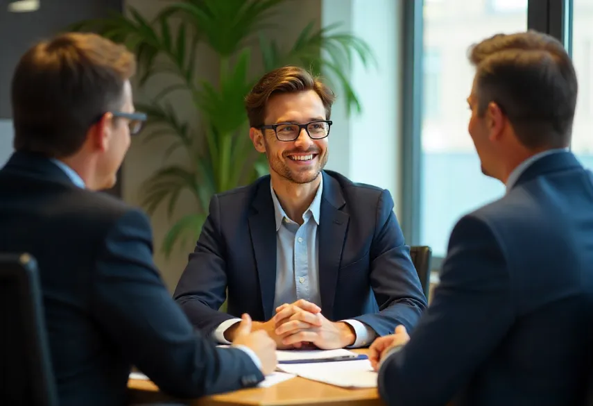 Una reunión profesional donde se analizan los tipos de empleo, pretencion salarial y objetivos laborales durante una asesoría personalizada especializada.