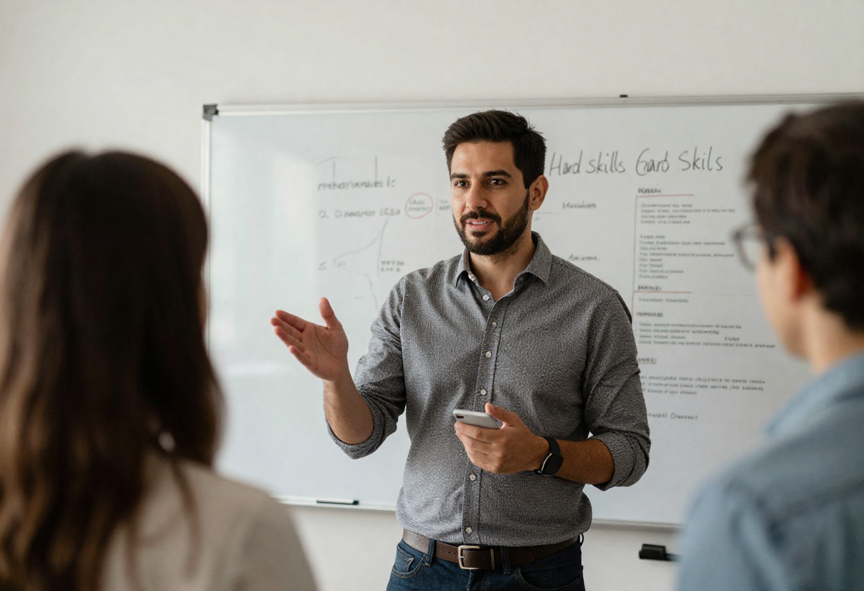 Un especialista señalando los errores más comunes en un CV y compartiendo claves y consejos para mejorar el perfil profesional.